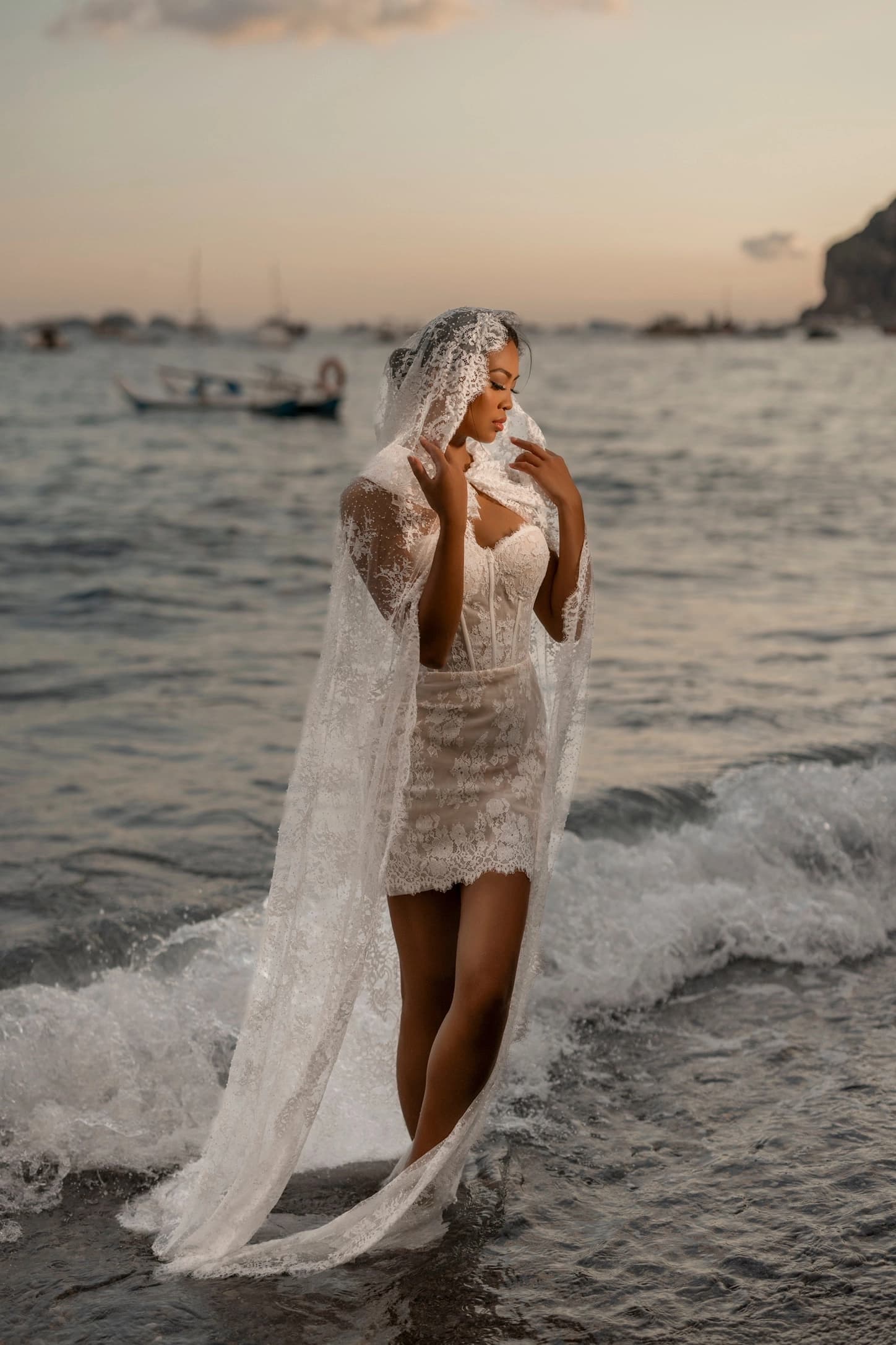 Robe de mariée brodée créée par Umel Couture