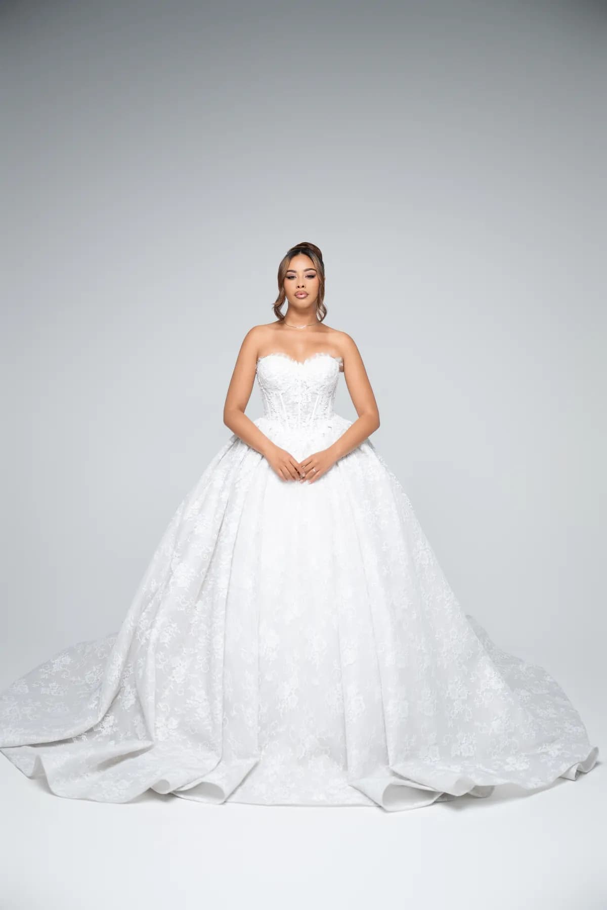 Robe princesse à corset, vue en pied