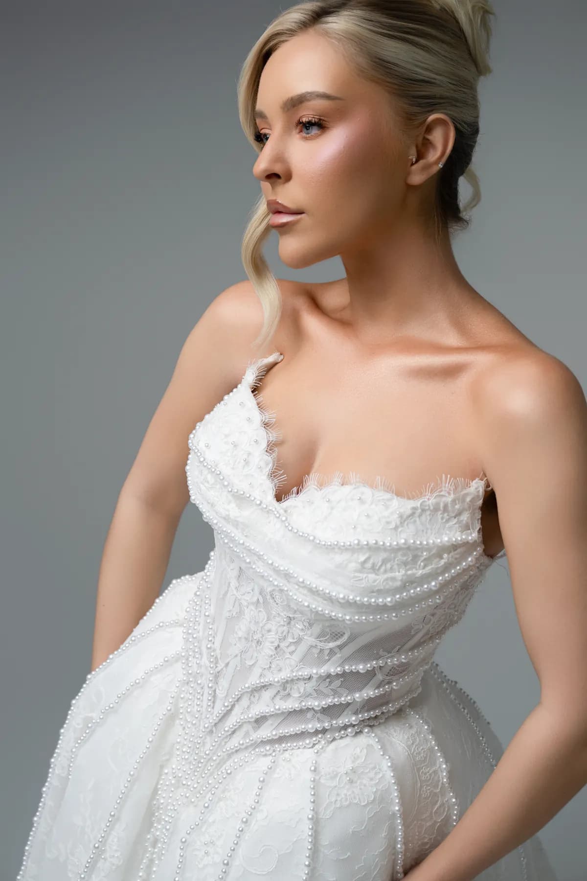Robe de mariée créée sur mesure par Umel Couture